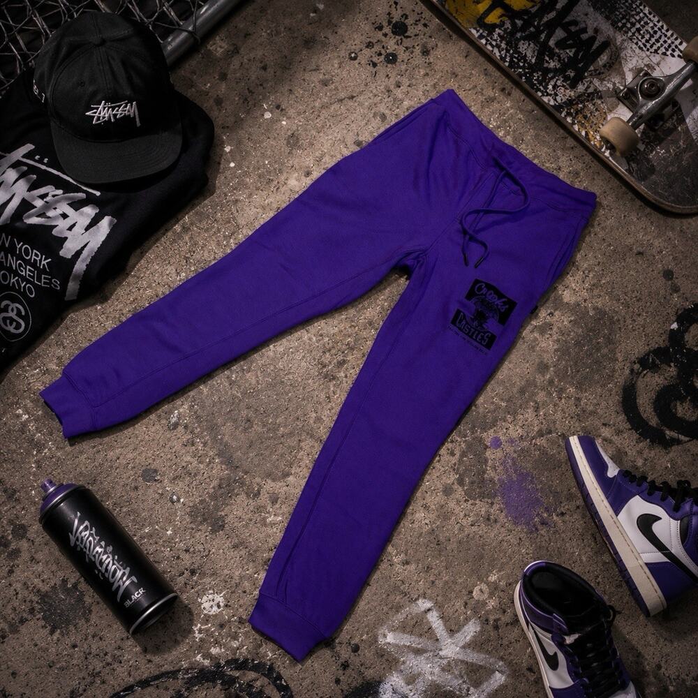Crooks & Castles Purple Fleece Jogger Unisex Sweatpants Size XS- NWT